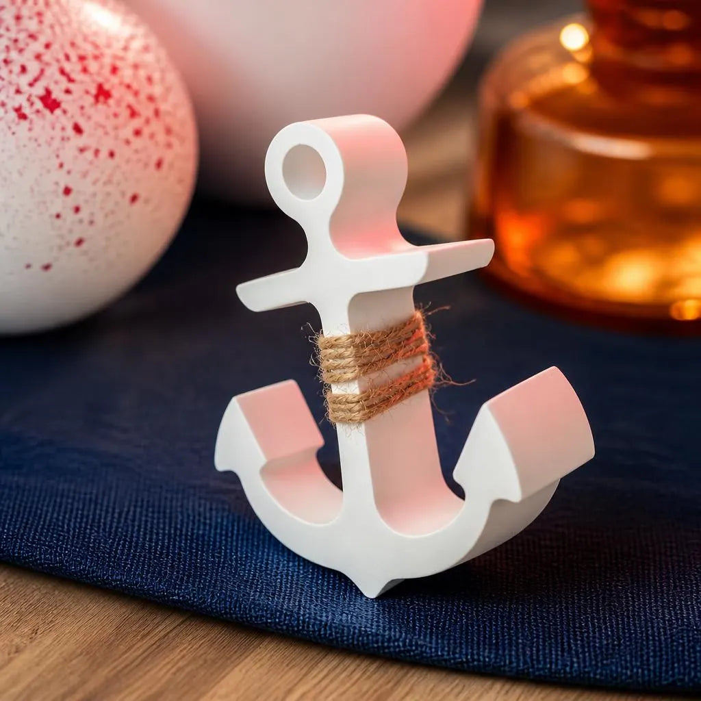 Maritime Deko– Steuerrad & Anker